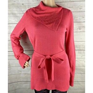 Jaclyn Smith Belted Tunic Sweater